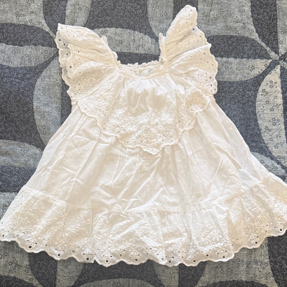 Zara Cream Ruffled Dress